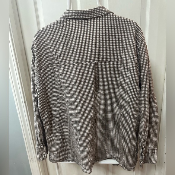 H&M Brown and White Checkered Shirt - Picture 4 of 4